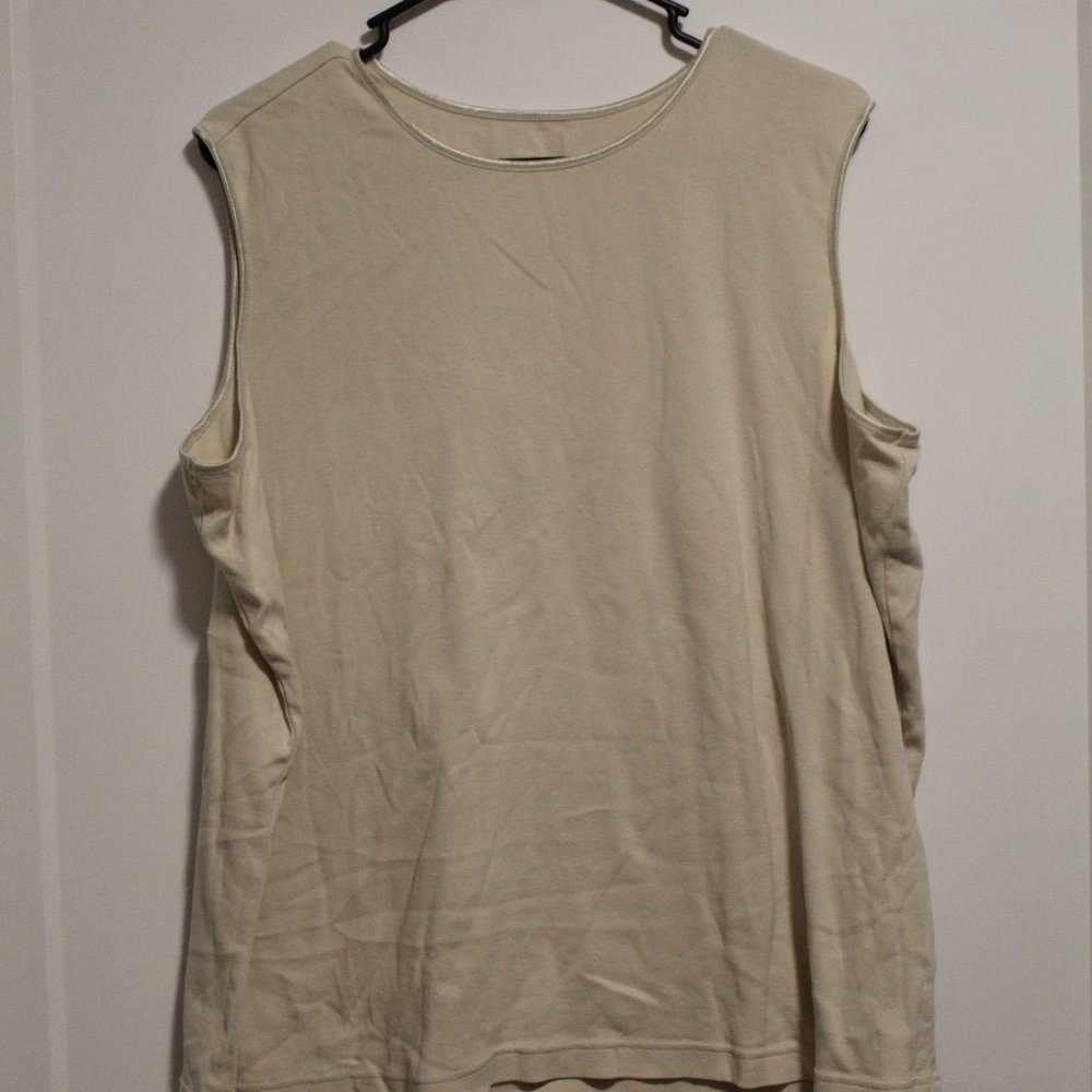Light Taupe Sleeveless Tank 2X